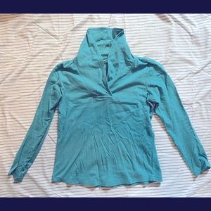 L.L. Bean Shawl Collar Powder Blue Sweater